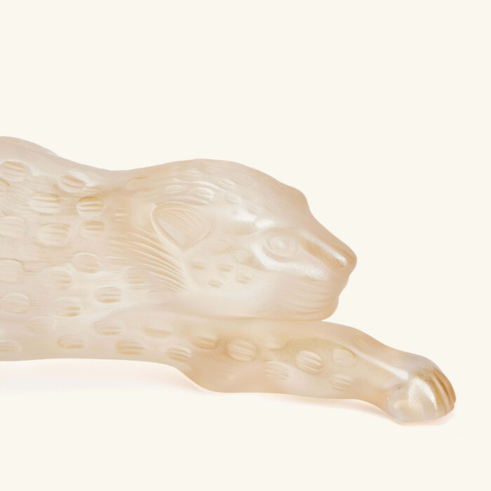 Zeila Panther Sculpture Medium Gold lalique zeila panther sculpture medium gold