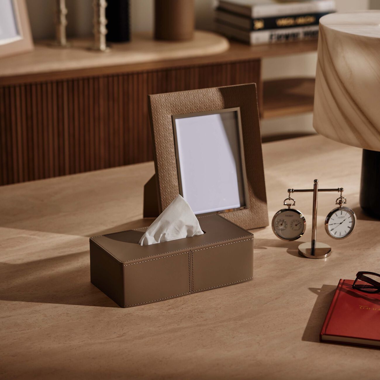 giobagnara narciso rectangular tissue box brown