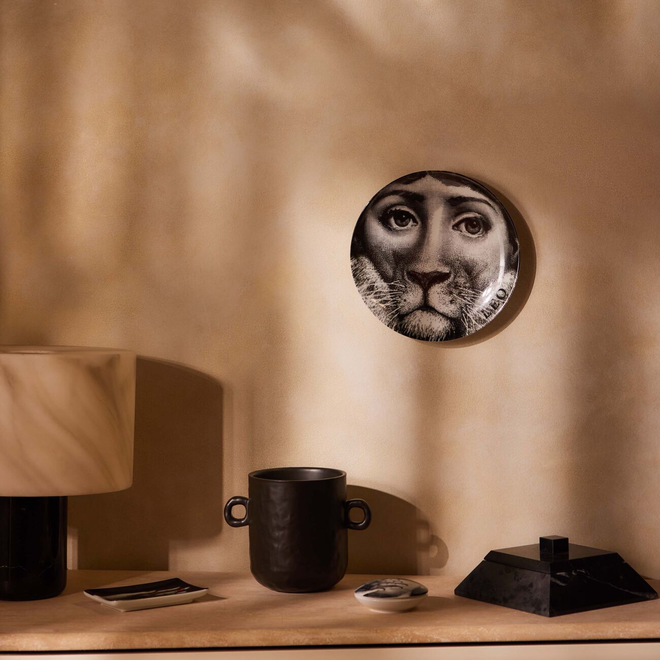 fornasetti tema e variazioni no 352 leo wall plate