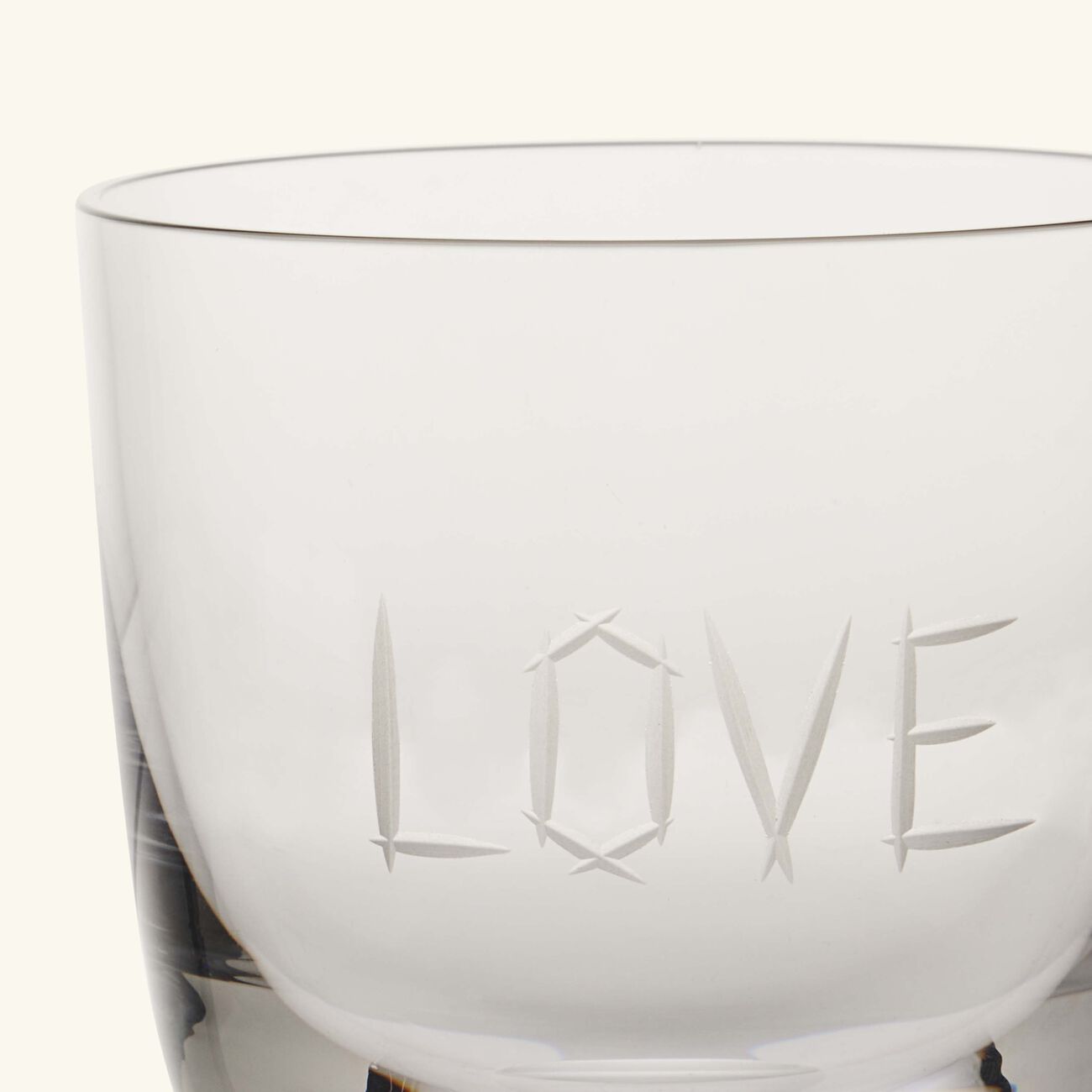 ruckl abc love drinking glass clear