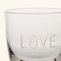 ruckl abc love drinking glass clear