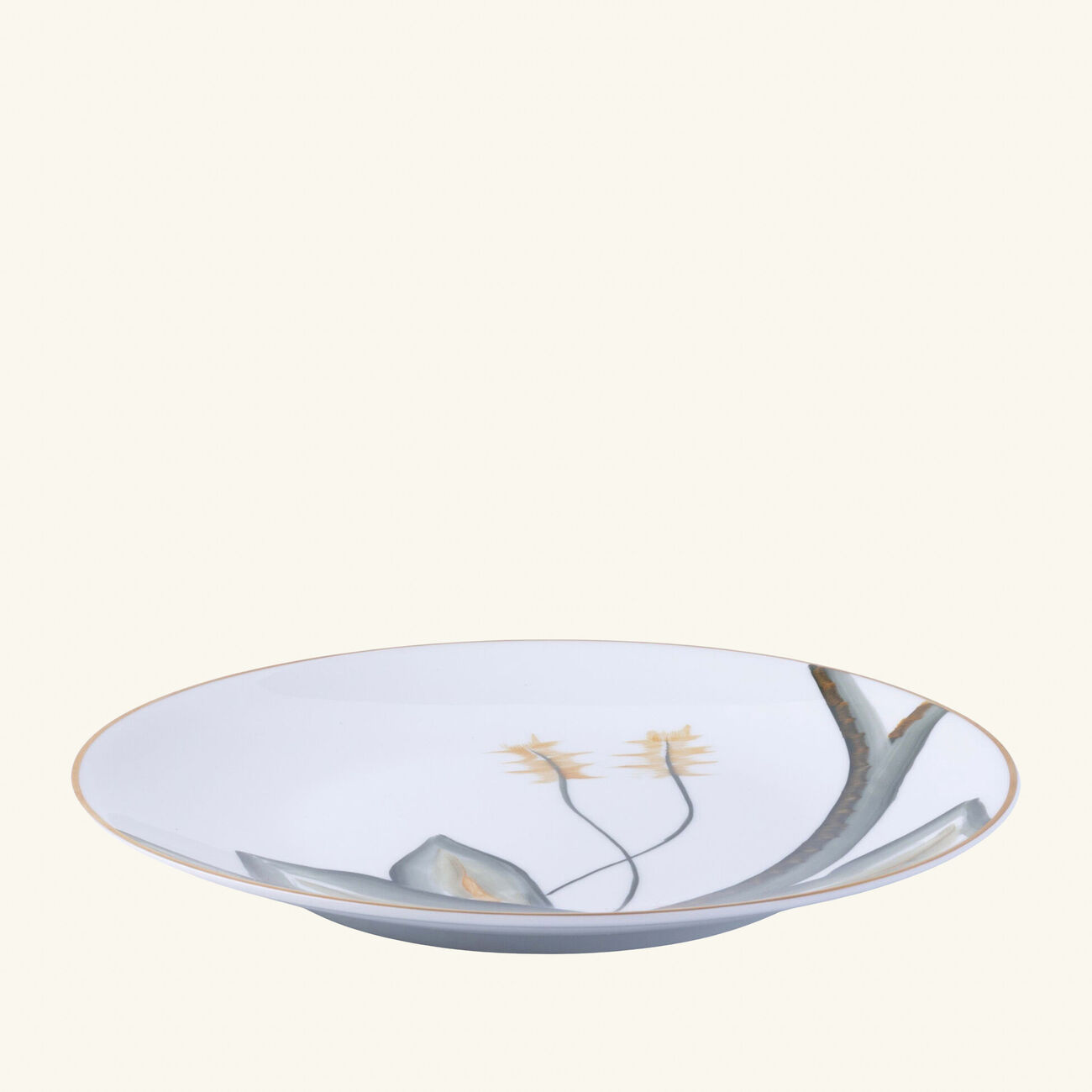 marie daage handpainted dessert plate round green 21cm