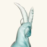 lalique terramineral ibex figurine medium blue