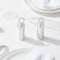 christofle vertigo salt pepper shakers silver plated