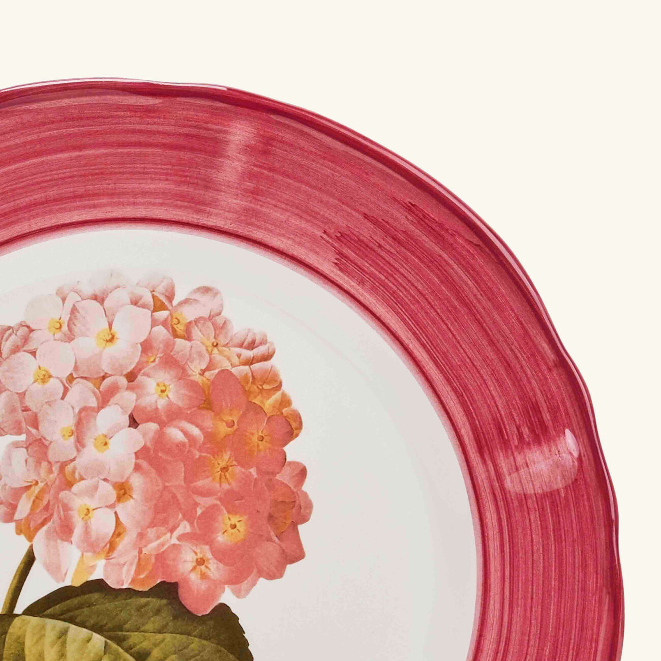 les ottomans sultan garden dinner plate round pink 27cm