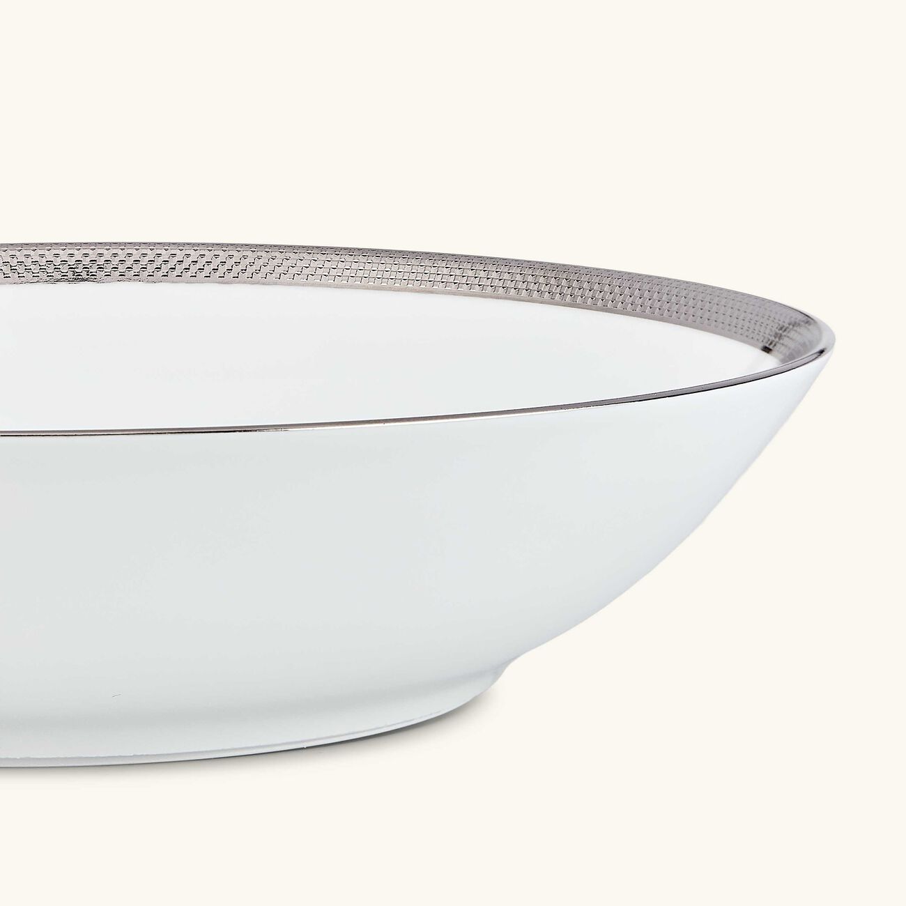 Maille Platine Soup Plate White 19cm bernardaud maille platine soup plate white 19cm