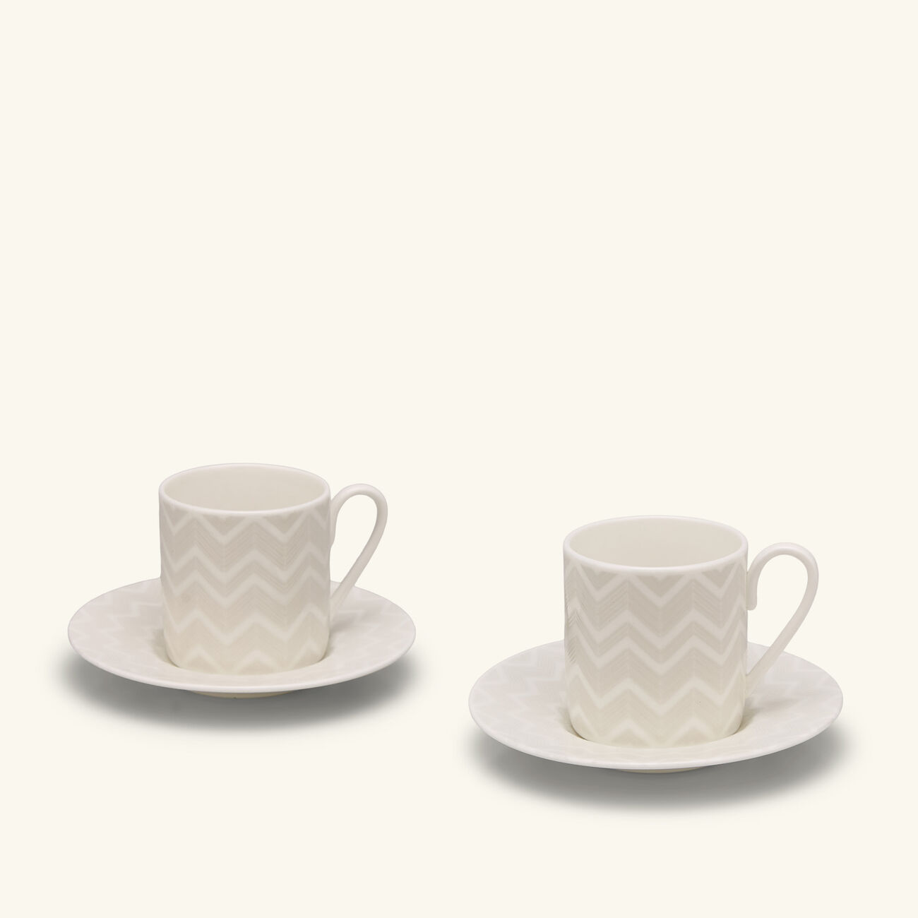 ZIG ZAG Coffee Cup & Saucer White Set of 2 missoni home zig zag coffee cup saucer white set of 2