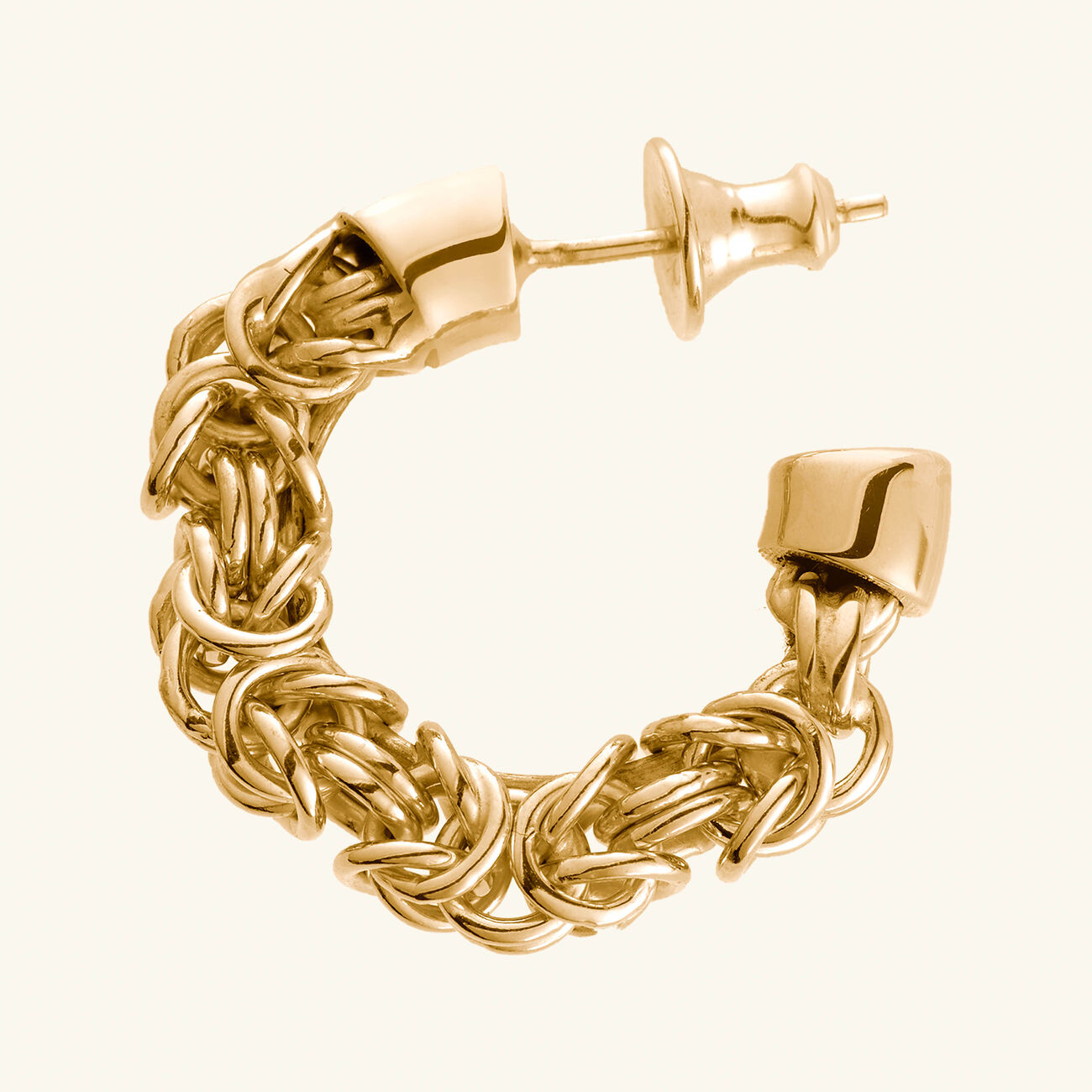 christofle pompon hoop earrings gold