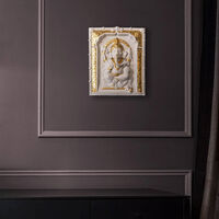 lladro lord ganesha wall art medium white