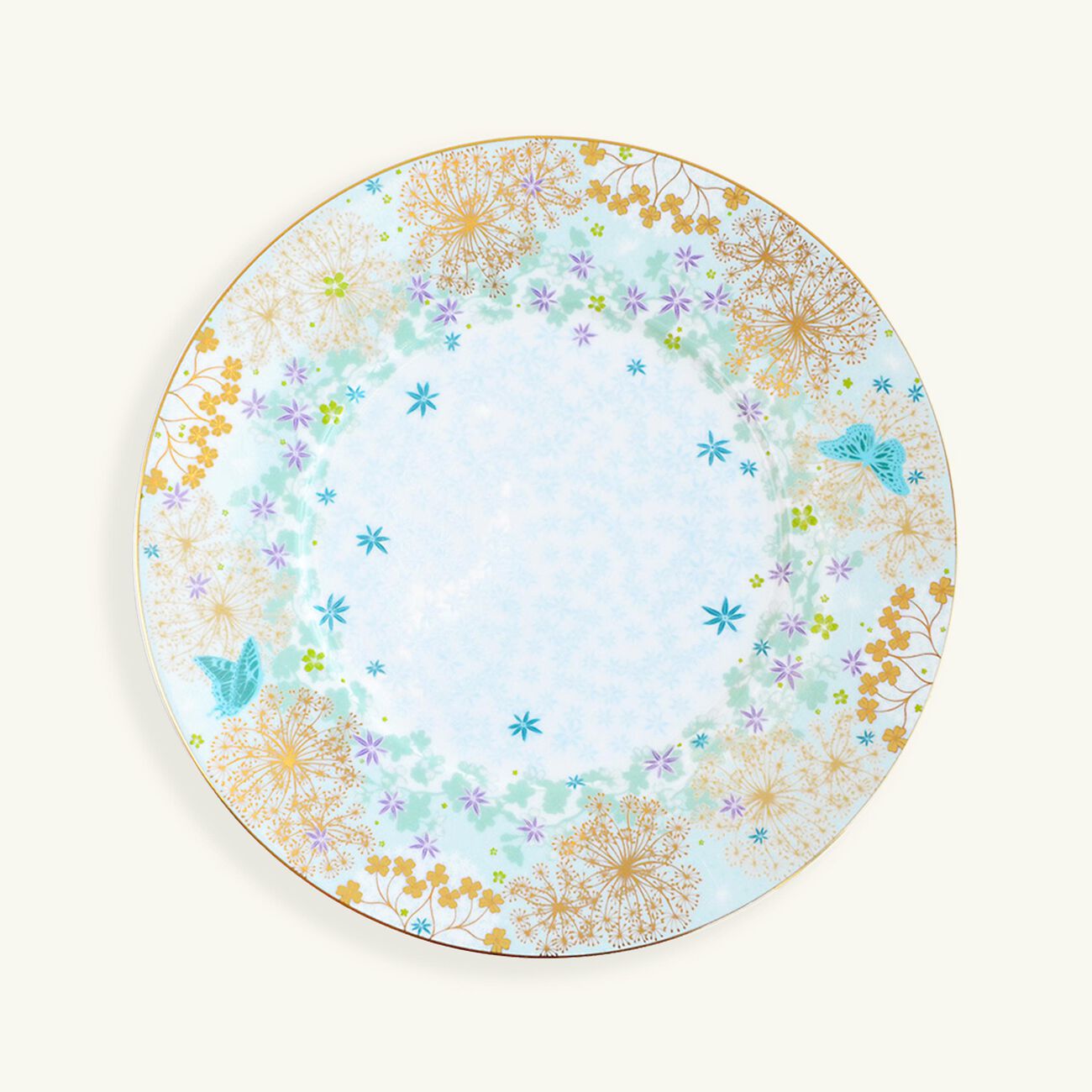 bernardaud feerie michael cailloux salad plate round pink 21cm