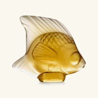 Fish Sculpture Small Yellow lalique fish sculpture small yellow
