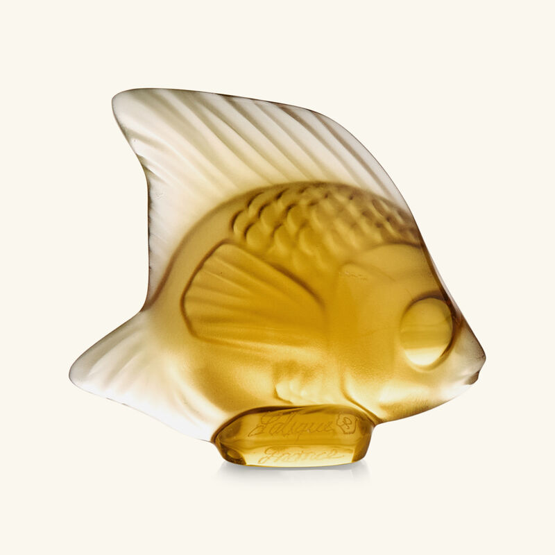 Fish Sculpture Small Yellow lalique fish sculpture small yellow