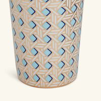 jonathan adler basketweave vase cuff small blue