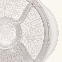 دملاج طبق التقديم  ثلث  البيضاوي الشفاف 36 سم