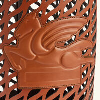 etro drill waste basket brown