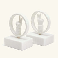 jonathan adler peace bookends white