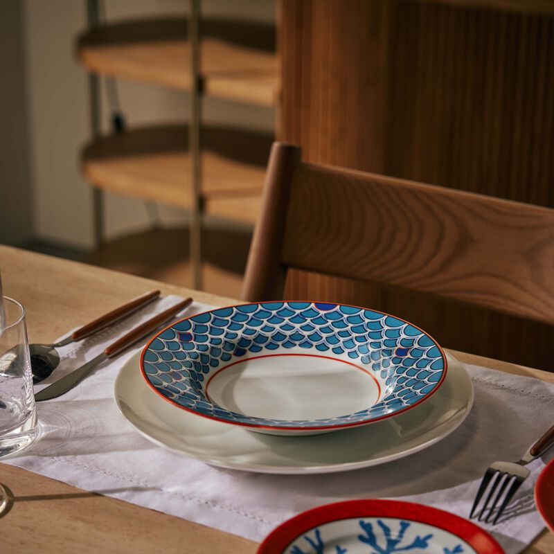 pinto paris lagon soup plate blue 22cm