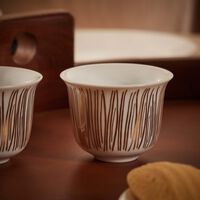 silsal tamrah by razan alazzouni stripes arabic coffee cup gold set of 2