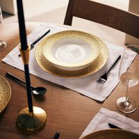 bernardaud ecume soup plate round gold 22cm