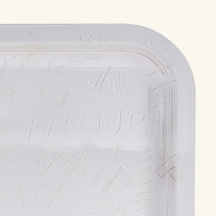 christofle graffiti serving tray rectangular small silver plated