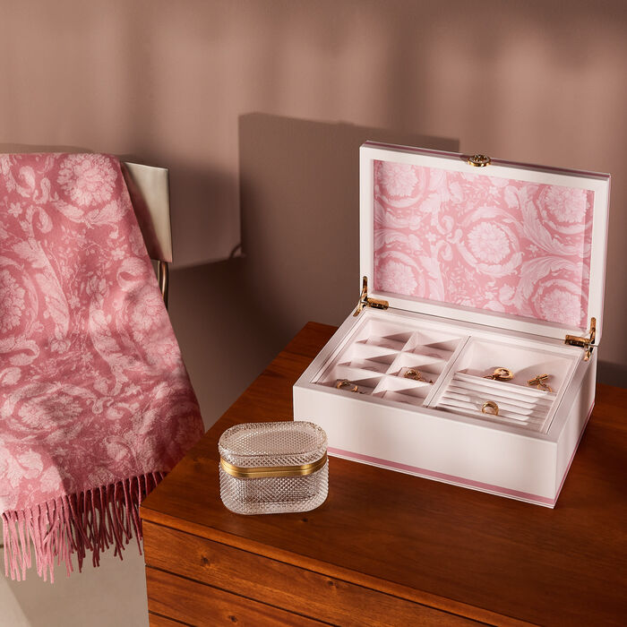 versace barocco jewelry box large pink