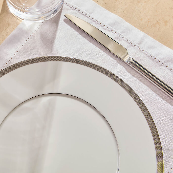bernardaud maille platine dinner plate round white 27cm