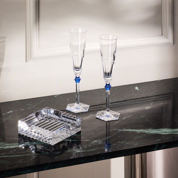 baccarat havana ashtray square mini clear