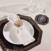 kim seybert bead burst napkin ring silver