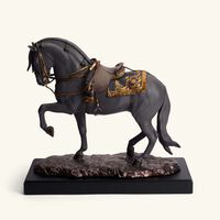 Spanish Pure Breed Horse Sculpture Large Black lladro spanish pure breed horse sculpture large black