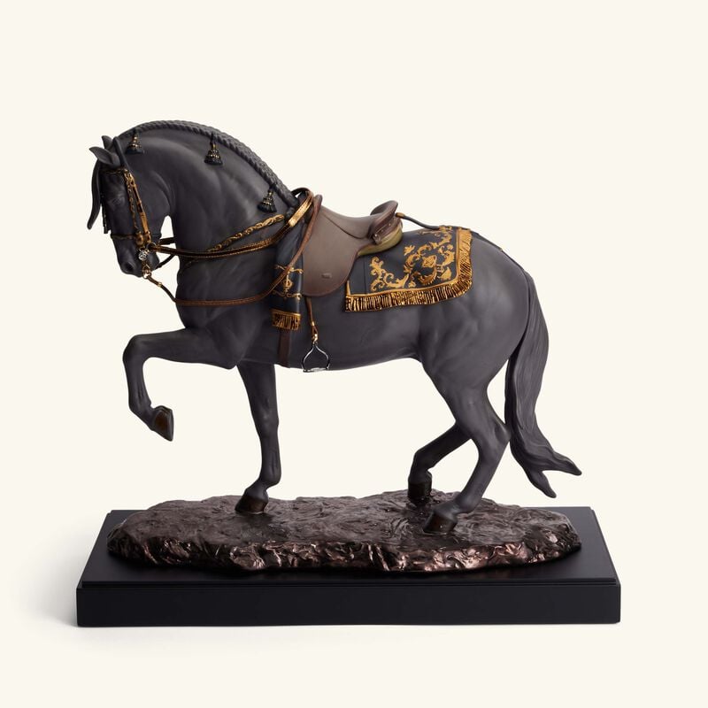 Spanish Pure Breed Horse Sculpture Large Black lladro spanish pure breed horse sculpture large black