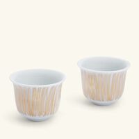 silsal tamrah by razan alazzouni stripes arabic coffee cup gold set of 2