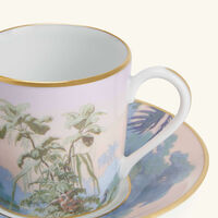 haviland le br sil coffee cup saucer blue set of 4