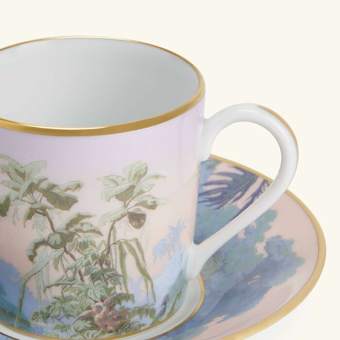 haviland le br sil coffee cup saucer blue set of 4