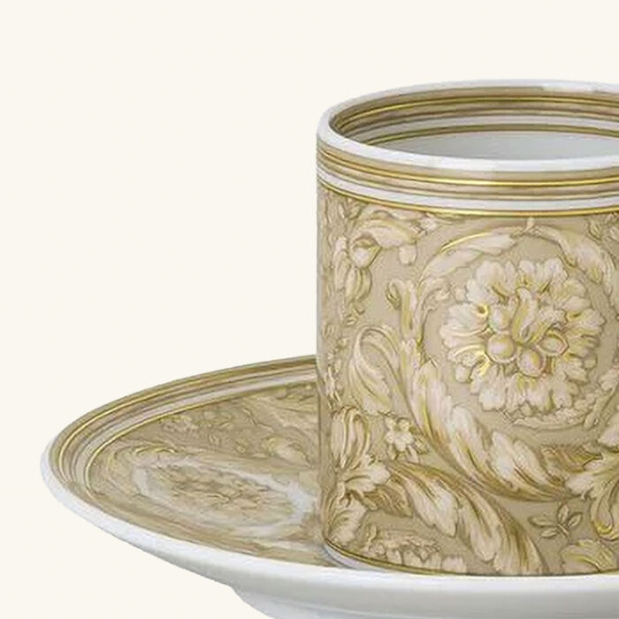versace barocco beige espresso cup saucer