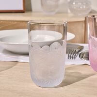 ruckl heroine roses tall drinking glass clear