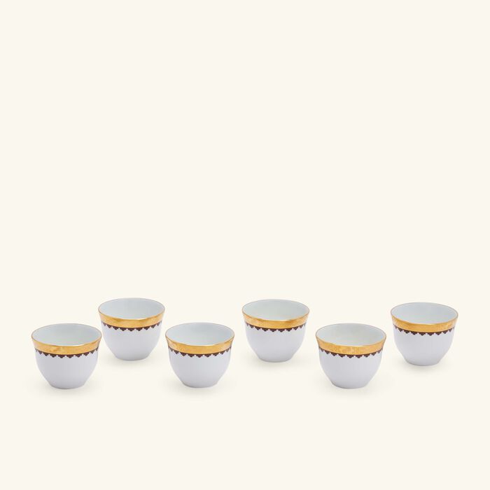 Cavalier Royal Arabic Coffee Cup Gold Set Of 6