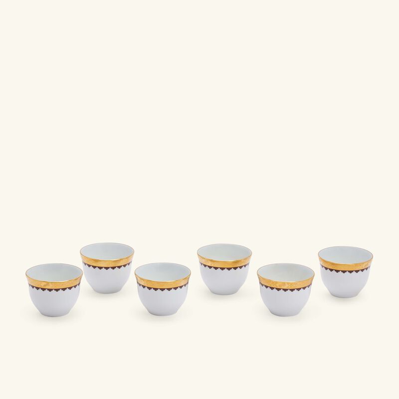 haviland cavalier royal arabic coffee cup gold set of 6
