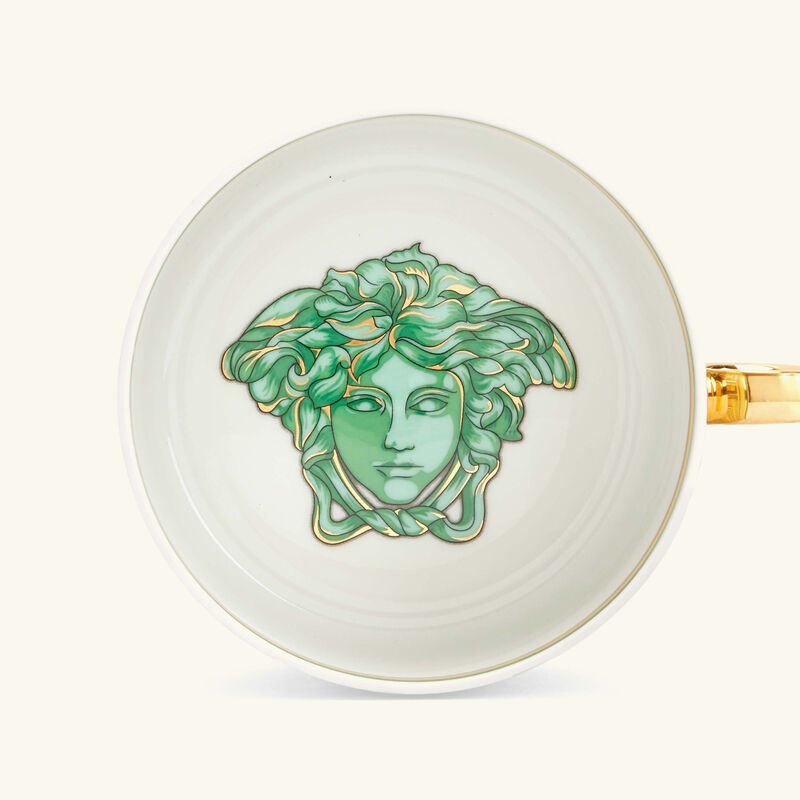 Green Coin Tea Cup & Saucer Green versace green coin tea cup saucer green