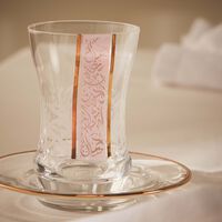 Nagham Teacup & Saucer Pink Set of 6 dimlaj nagham teacup saucer pink set of 6