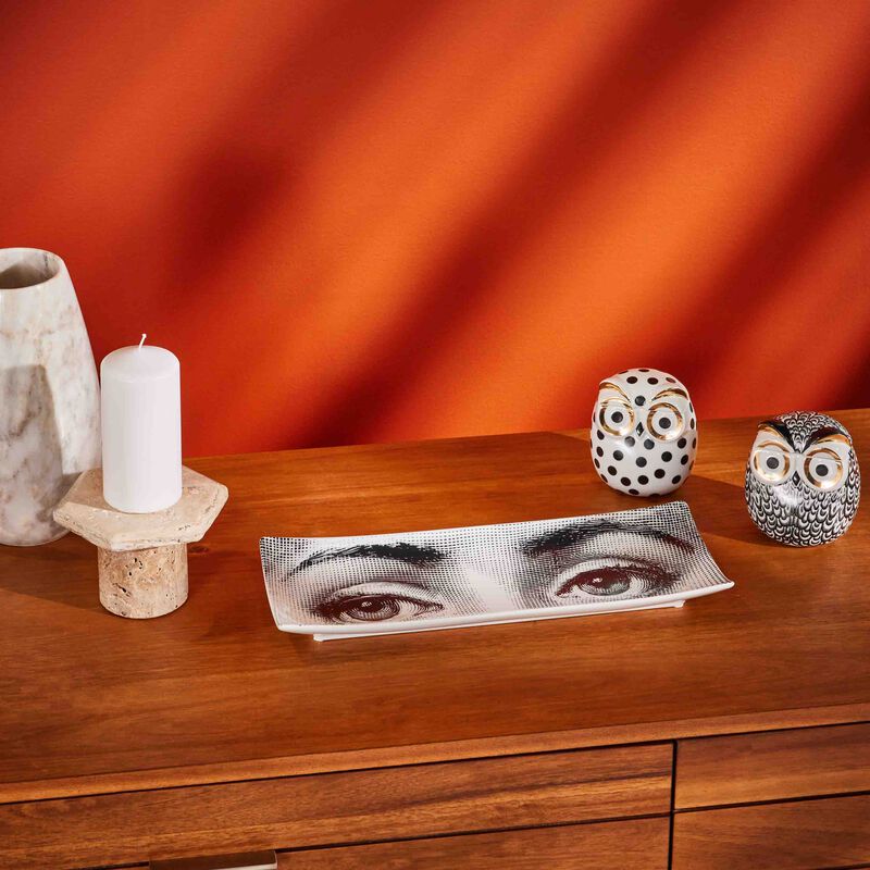 Occhi Tray Rectangular Small Grey fornasetti occhi tray rectangular small grey