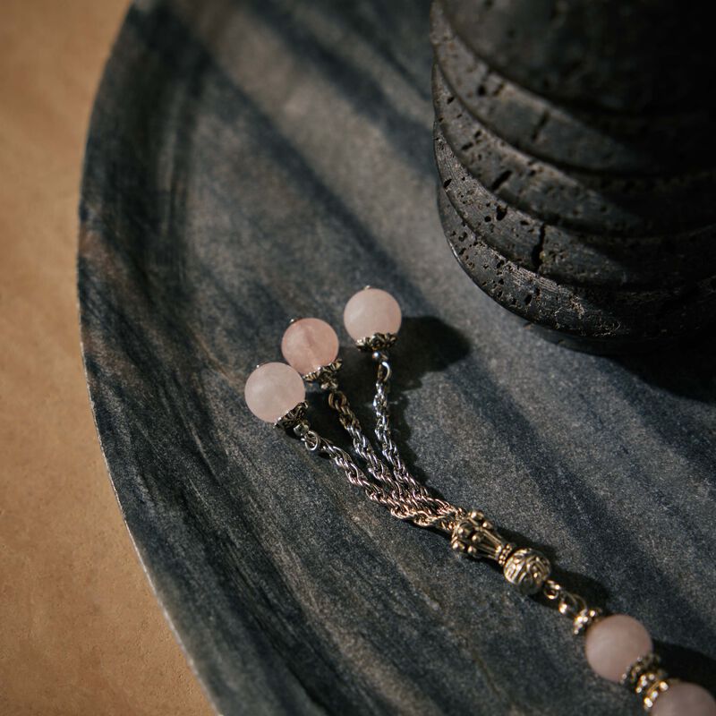 Misbaha Rose Agate light of sakina misbaha rose agate