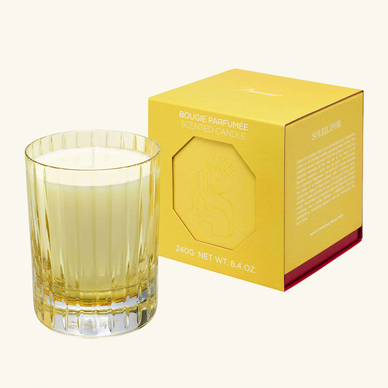 baccarat 4 elements soleil d or candle