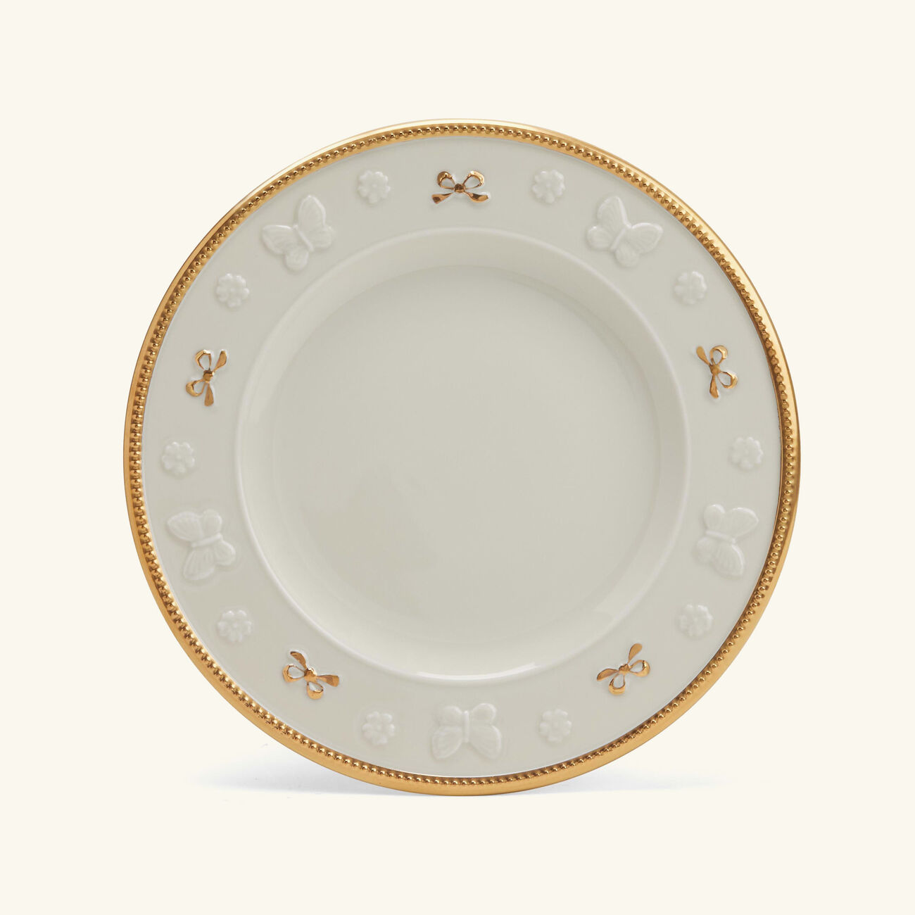 villari butterfly dessert plate round white 21cm