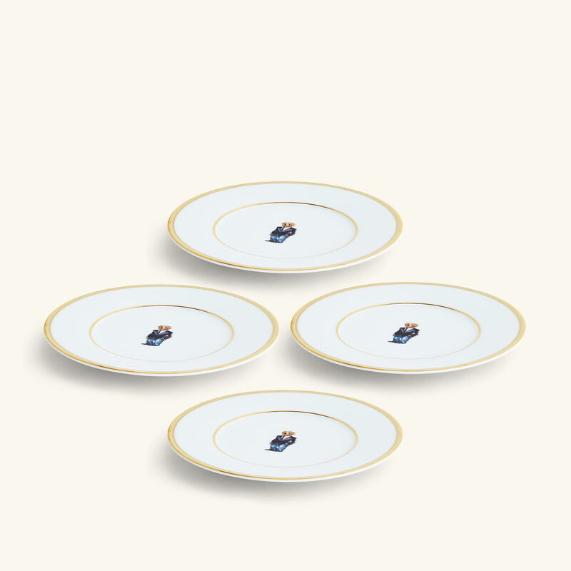 Wilshire Tux Bear Plate Set 4 ralph lauren home wilshire tux bear plate set 4