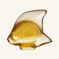 Fish Sculpture Small Yellow lalique fish sculpture small yellow