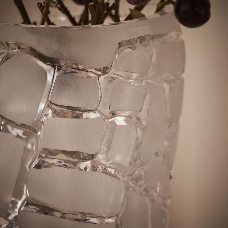 lalique terramineral magnitude vase round large clear