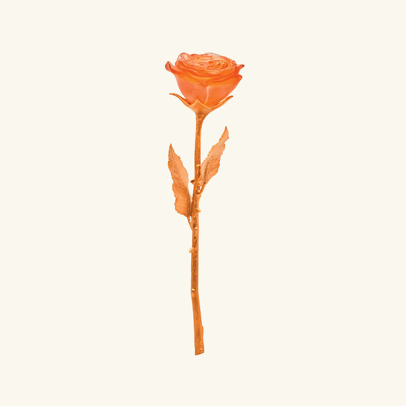 Eternal Rose Figurine Medium Orange daum eternal rose figurine medium orange