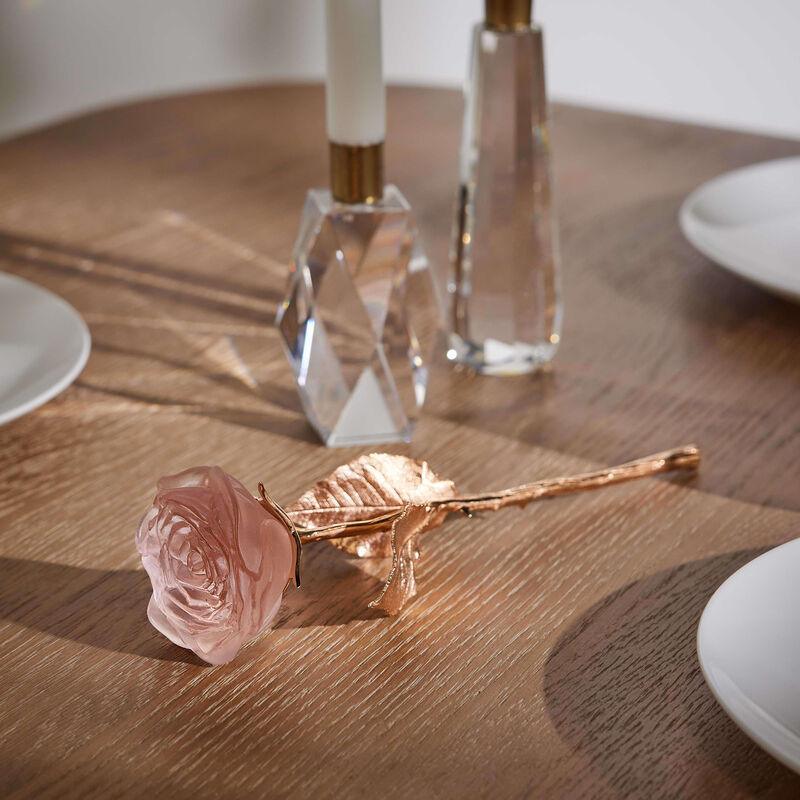 Rose Eternelle Flower Figurine Mini Pink daum rose eternelle flower figurine mini pink