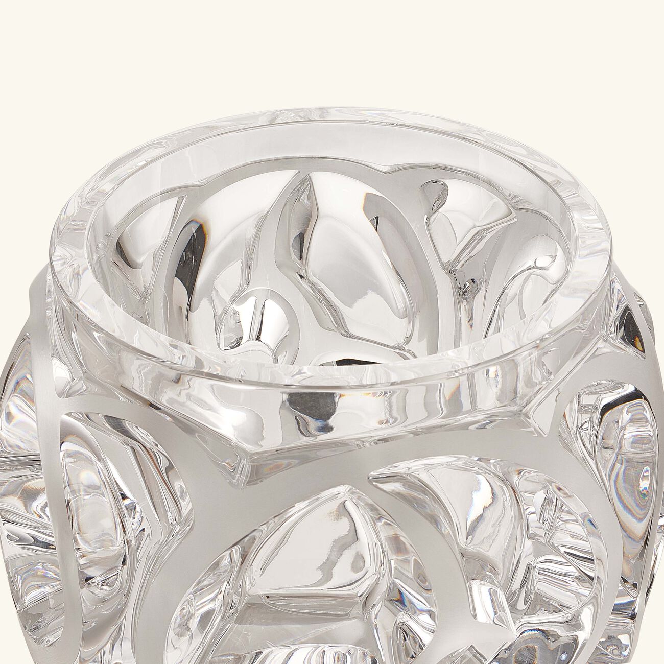 lalique tourbillons vase medium clear