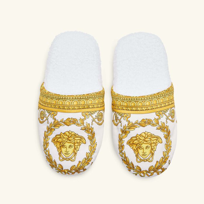 versace i love baroque slippers small white